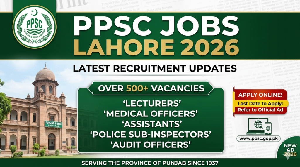 PPSC Jobs in Lahore 2026 | Advertisement No. 05/2026 – Apply Online