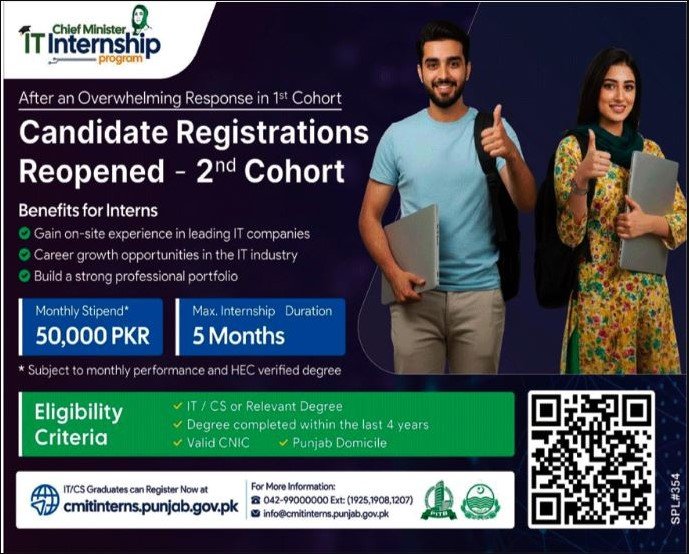 CM Punjab IT Internship Program